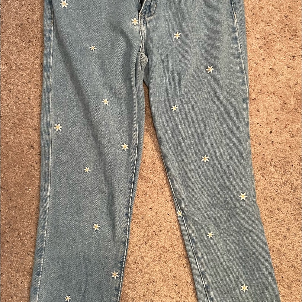 PacSun Blue Skinny Jeans with Daisy Pattern
